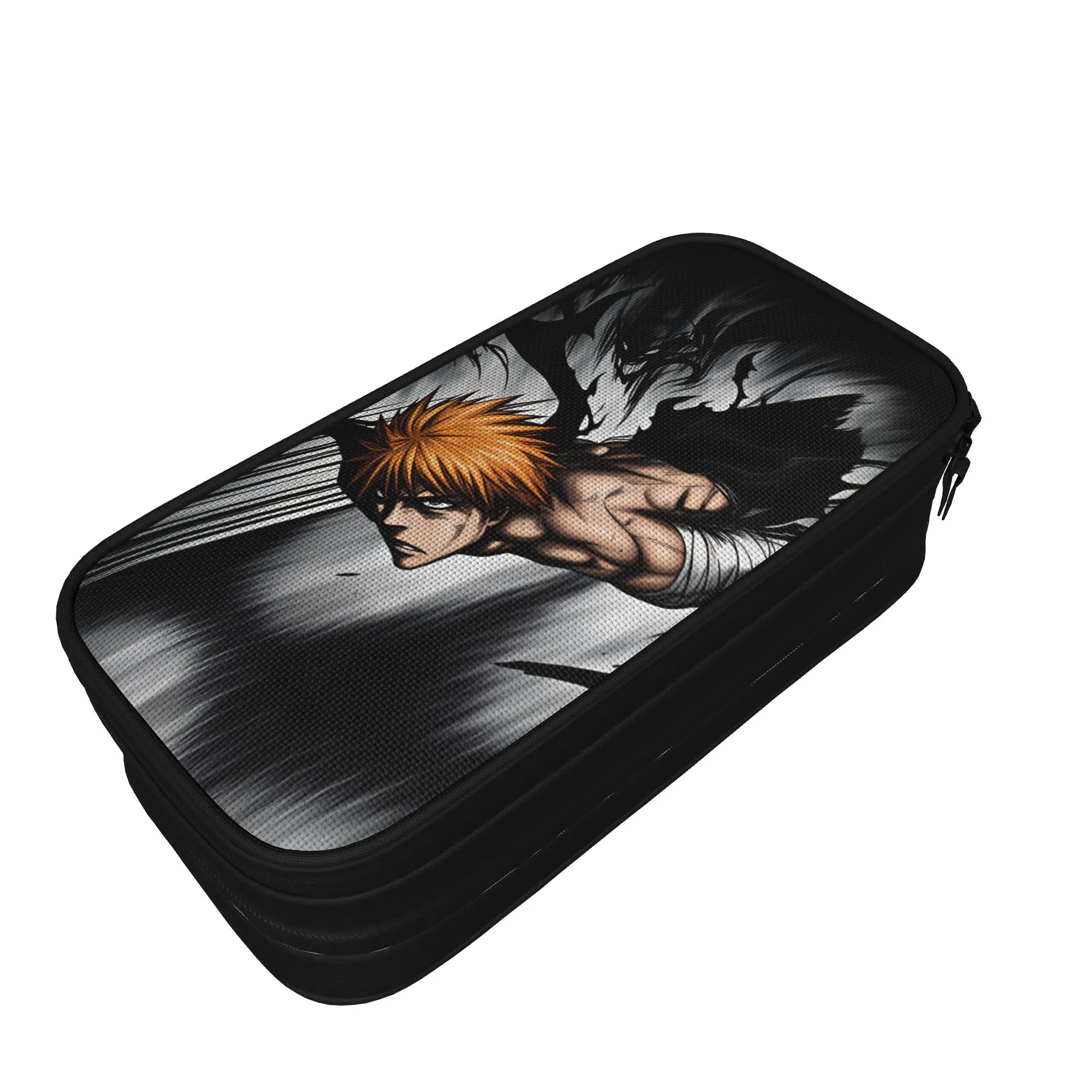 B-Bleachs Characters Pencil Case  School Pencil Cases Zipper Students Fashion Large Pen Box Stationery Organizer