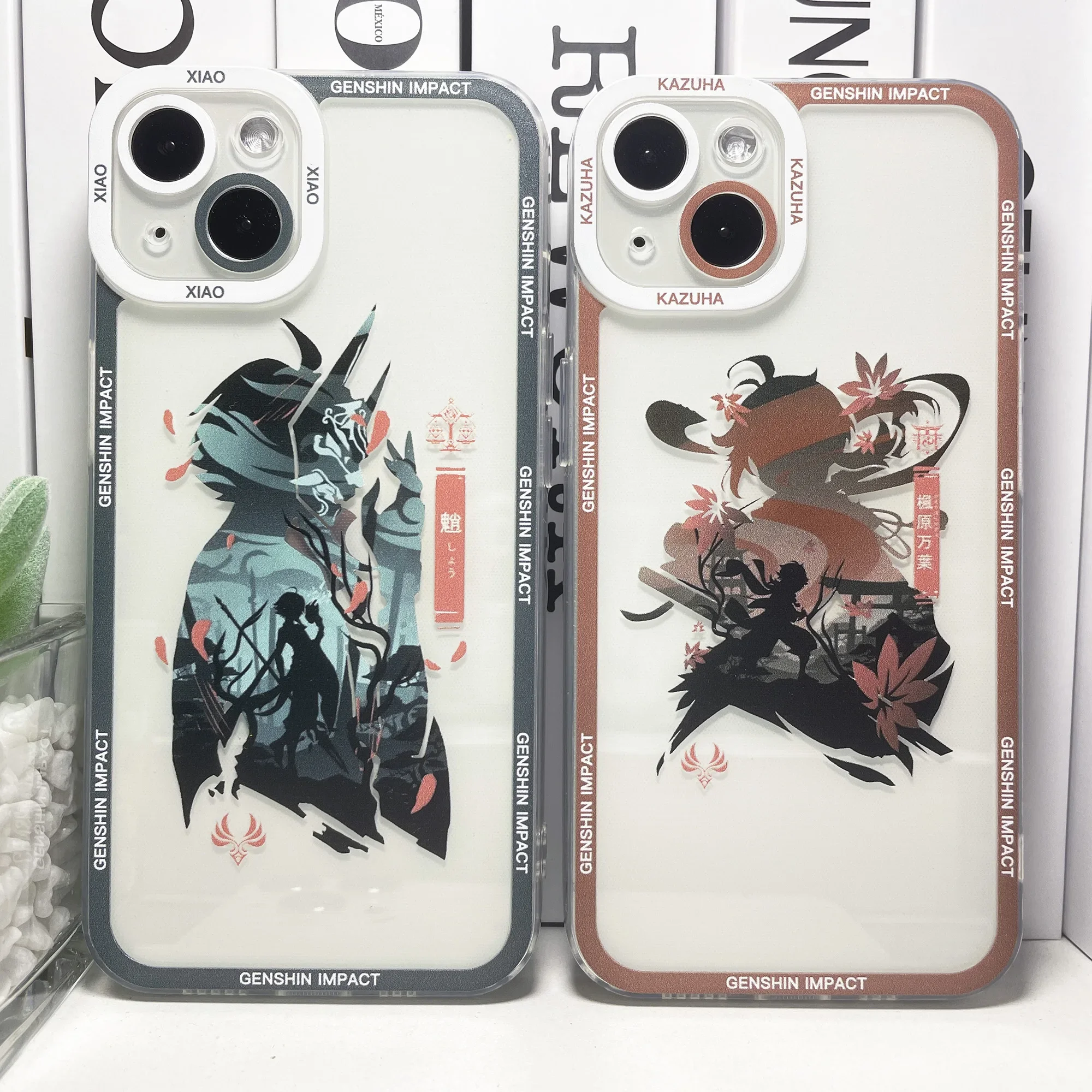 Genshin Impact Phone Case For iPhone 15 14 13 12 11 Pro Max Mini XS X XR SE 7 8 Plus Soft Cover HuTao Zhongli Raiden Shogun Xiao