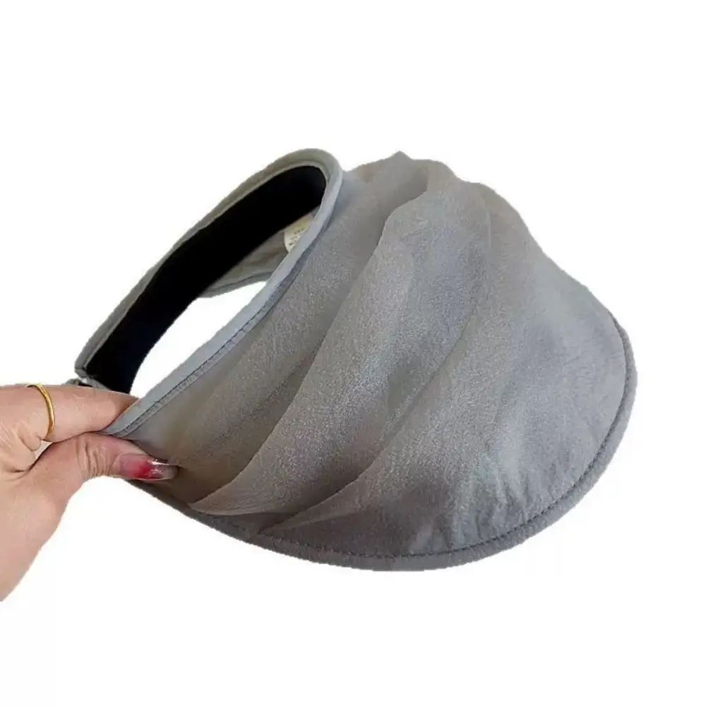 

Beach Outdoor Empty Top Women's Sun Hat Anti UV Breathable UV Protection Hat Sunscreen Folding Design Foldable Hat Riding Sport