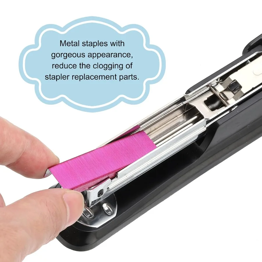 26 6 Standard Staples 10 Pack 10000pcs 1 4" Leg Length Flat Clih Chisel Point Staples JamFree for Desk Stapler Office Desktop H