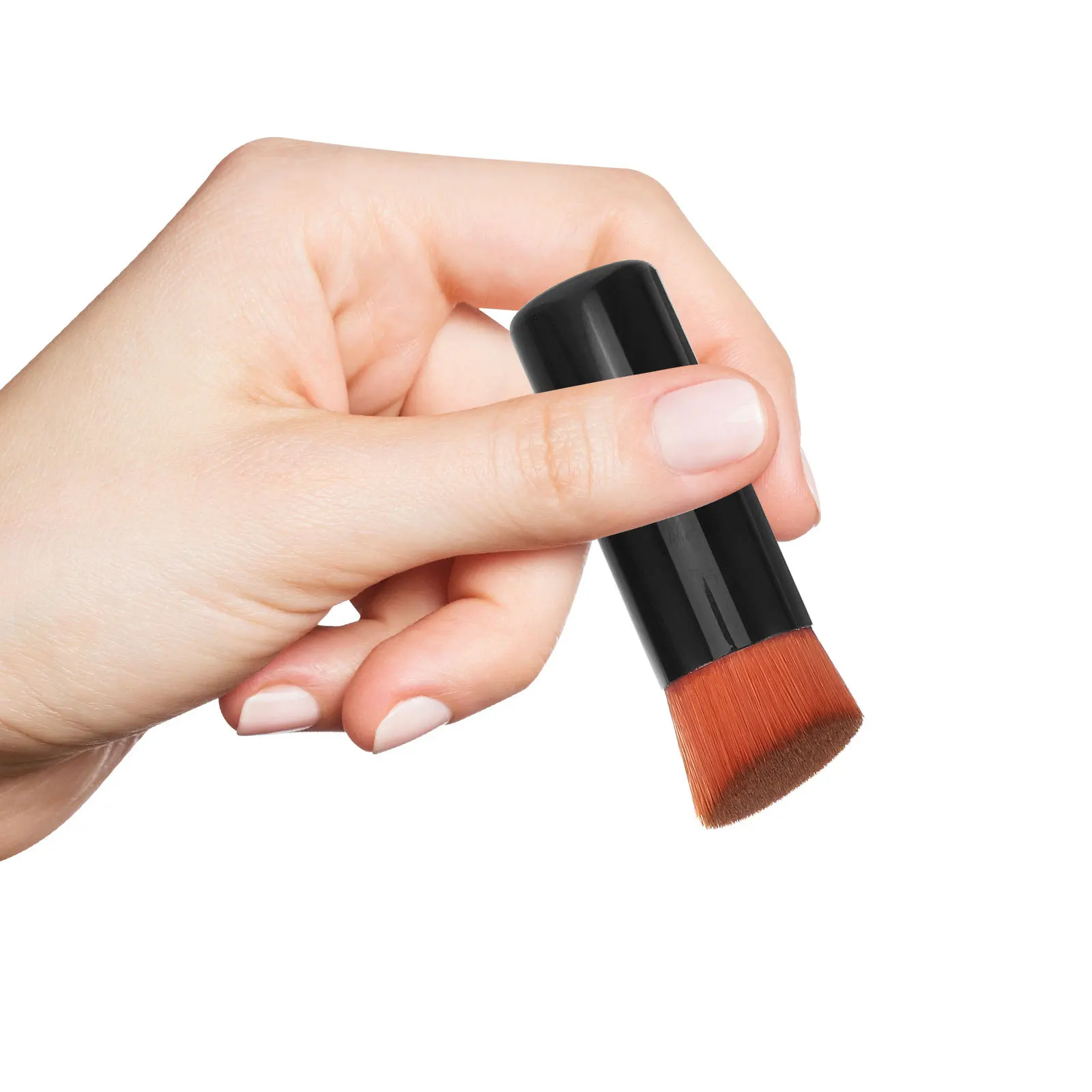 

3Pcs Foundation Brush Professional Makeup Application Smooth Finish Round Angled Heads Gentle Touch Elegant Color Travel Powder