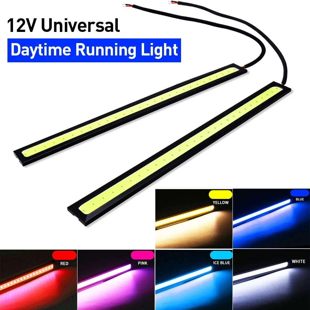 LED Car COB Daytime Running Lights Strip Waterproof SuperBright Low Cosumption 12V Auto DRL Fog Driving Lamp DRL Atmosphere Lamp