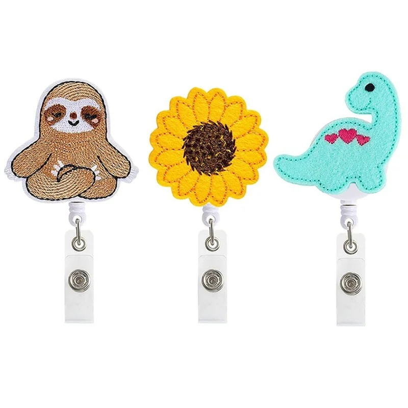Retractable Badge Reel Clip for Nurses Students Doctors Name Badge Card Holder Lanyard for Keys Office School Accessories