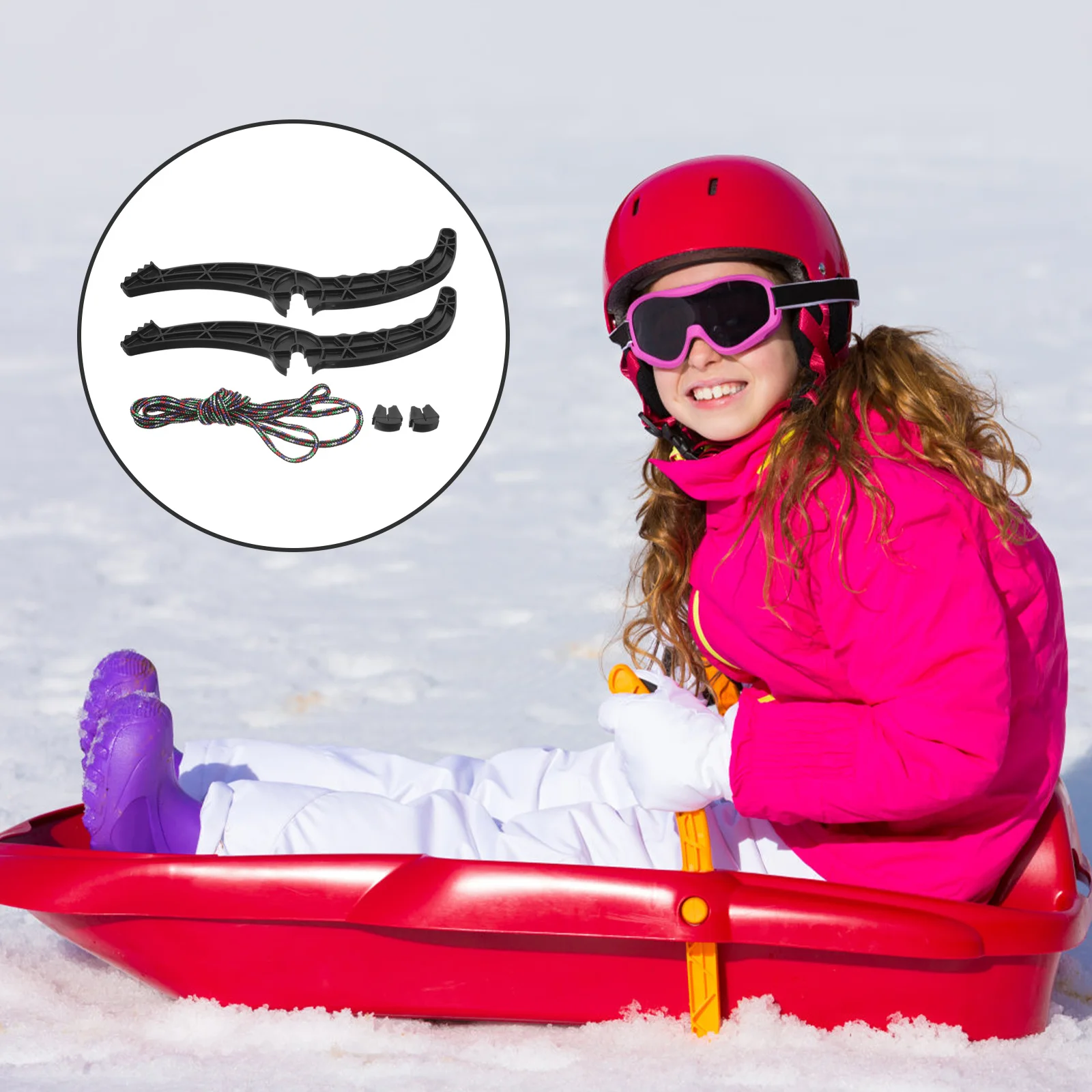 2Sets Professional Anti Slip Ski Brake Handle Snowboard Accessory Outdoor Skiing Safety Equipment Carry Handles