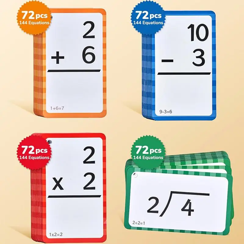 Tarjetas de matemáticas, juegos de cartas con números de multiplicación para niños de 4 a 8 años, juguetes con gráficos inquietos, suma de resta y división de multiplicación