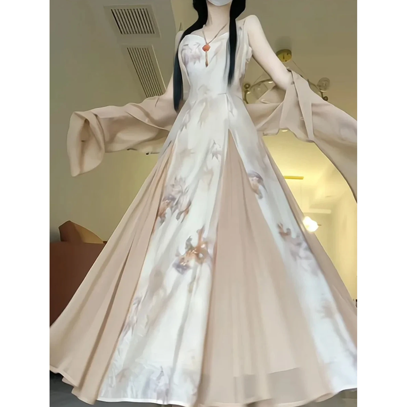 

New Chinese Women's Cheongsam New 2026 Spring and Summer Zen Chinese Style Hanfu Skirt Set Chic Dress