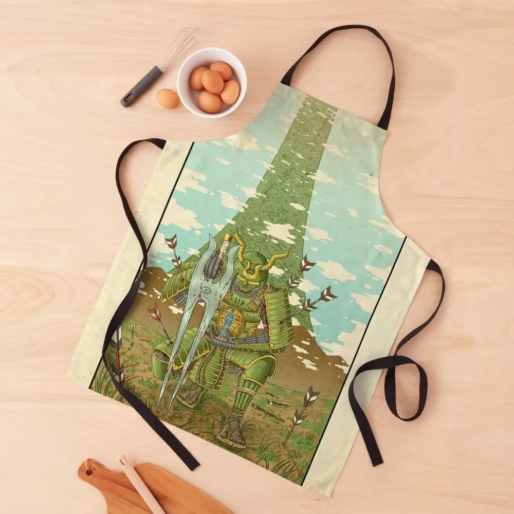 Master Chief reimagined in ancient Japan Apron Kitchen For Women Women's Kitchen Apron