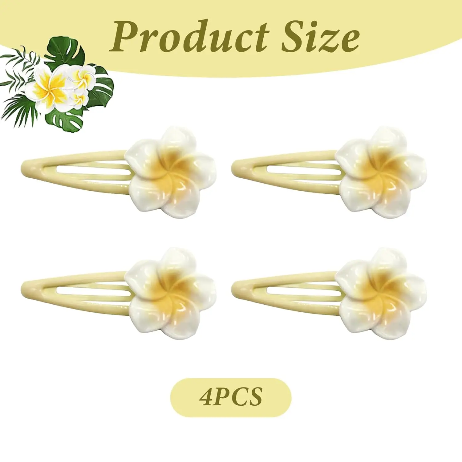 4Pcs Egg Flower Hair Clips for Baby Girls, Baby Yellow Flower Hair Clips,Cute Accessories for Girls Toddlers Kids and Teens Gift