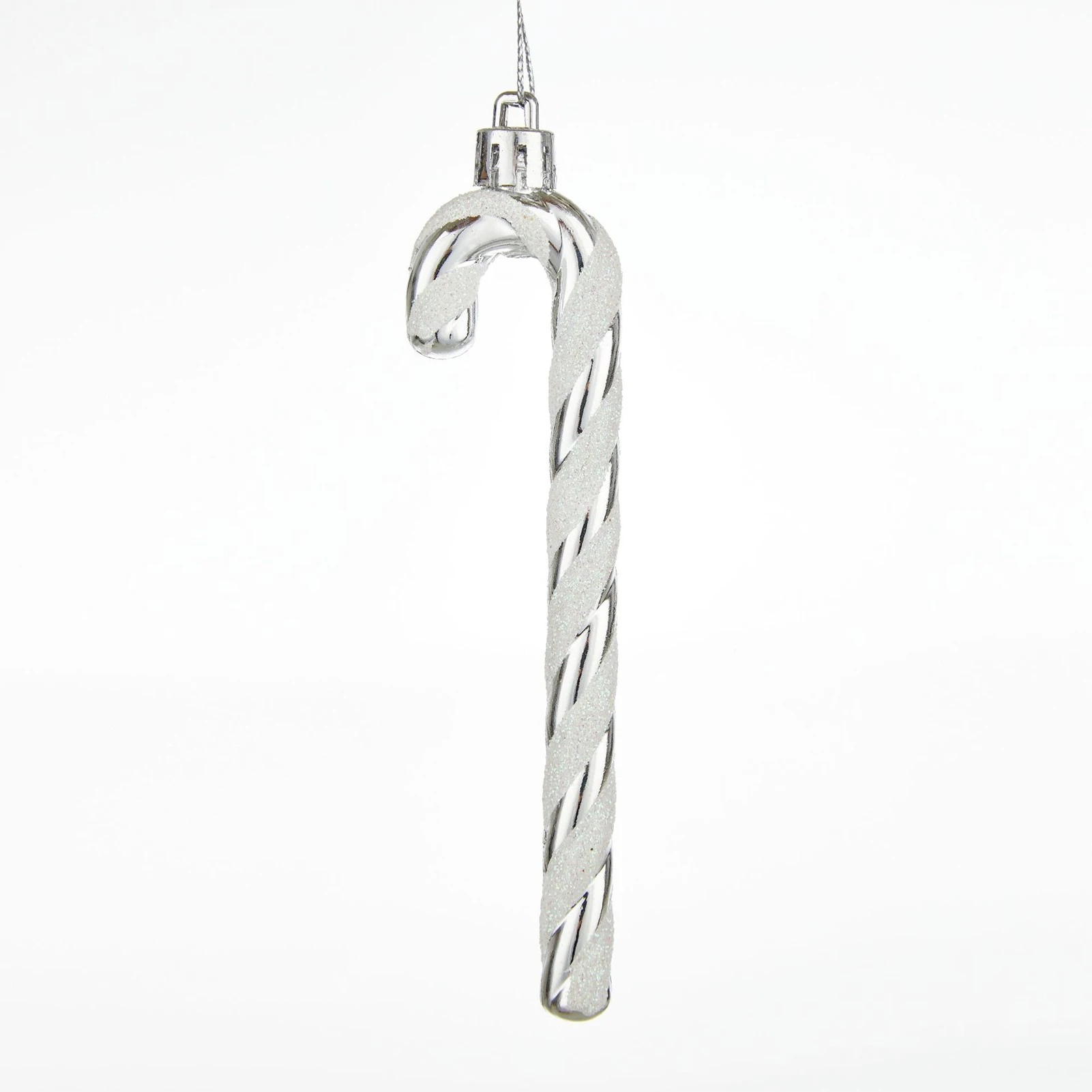 6Pcs Curved Cane Christmas Pendant Reusable Christmas Ornament for Parties Weddings Office Buildings