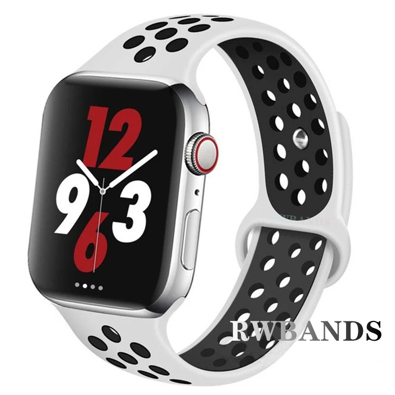 Sport Strap for Apple Watch Band 46mm 44mm 40mm 42-38-41mm 45mm Breathable Bracelet iWatch Series 10 9 8 7 6 SE 5 3 Ultra 2 49mm