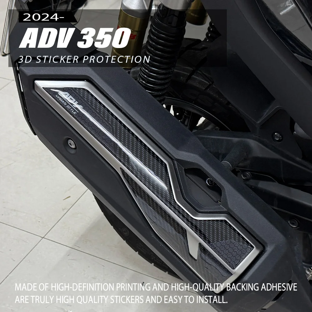 

Аксессуары для мотоциклов для глушителя ADV350 ADV 350 2024, 3D наклейка из смолы, выхлопная труба