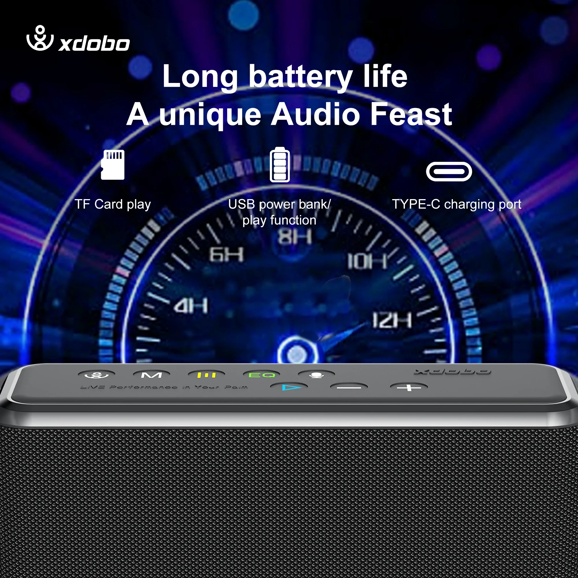 XDOBO X8 MAX 100 Вт мощный уличный портативный Bluetooth-динамик водонепроницаемый TWS умный компьютерный динамик с поддержкой USB/TF/AUX