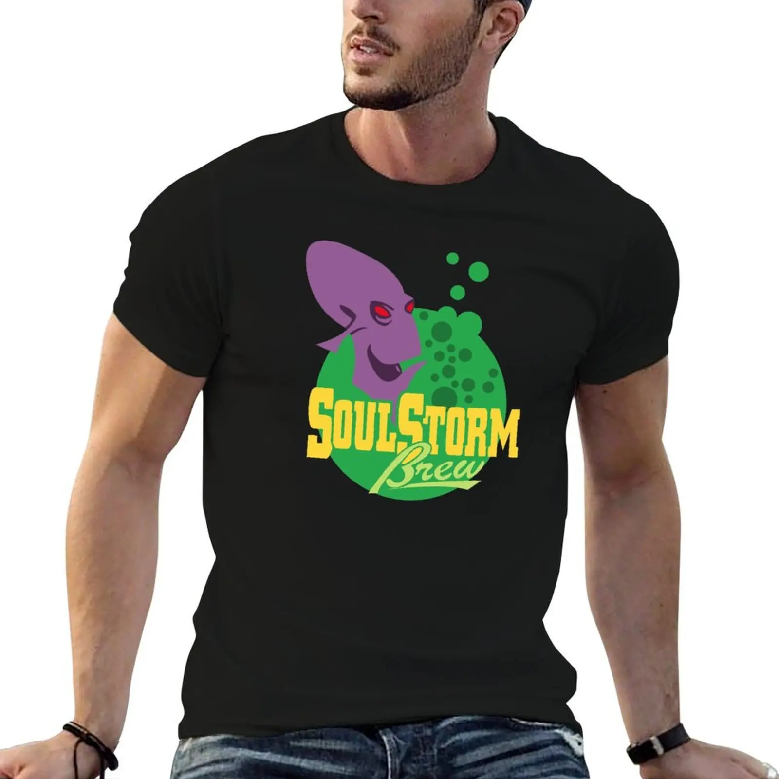 Oddworld - Soulstorm Brew Logo T-Shirt man t shirt cotton high quality funny t shirts cotton anime tshirt T-shirt