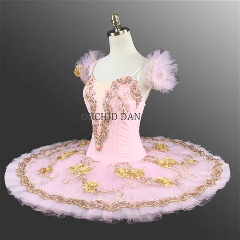 Vêtements de performance classiques 12 couches de danse tutu de ballet rose de taille personnalisée