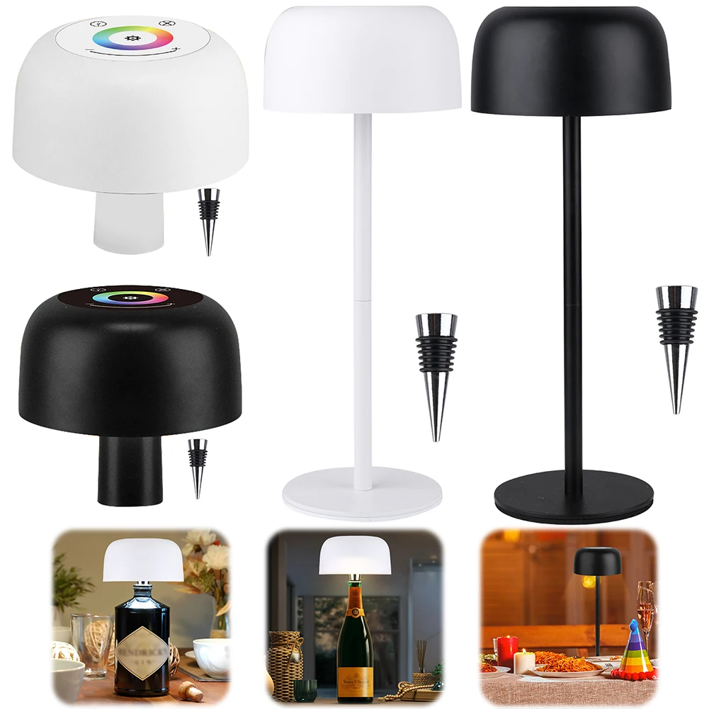 Wine Bottle LED Rechargeable Timing Portable Cordless Table Lamp Touch Dimmable Pridola Bottle Lamp for Home Bar Cafe Decor