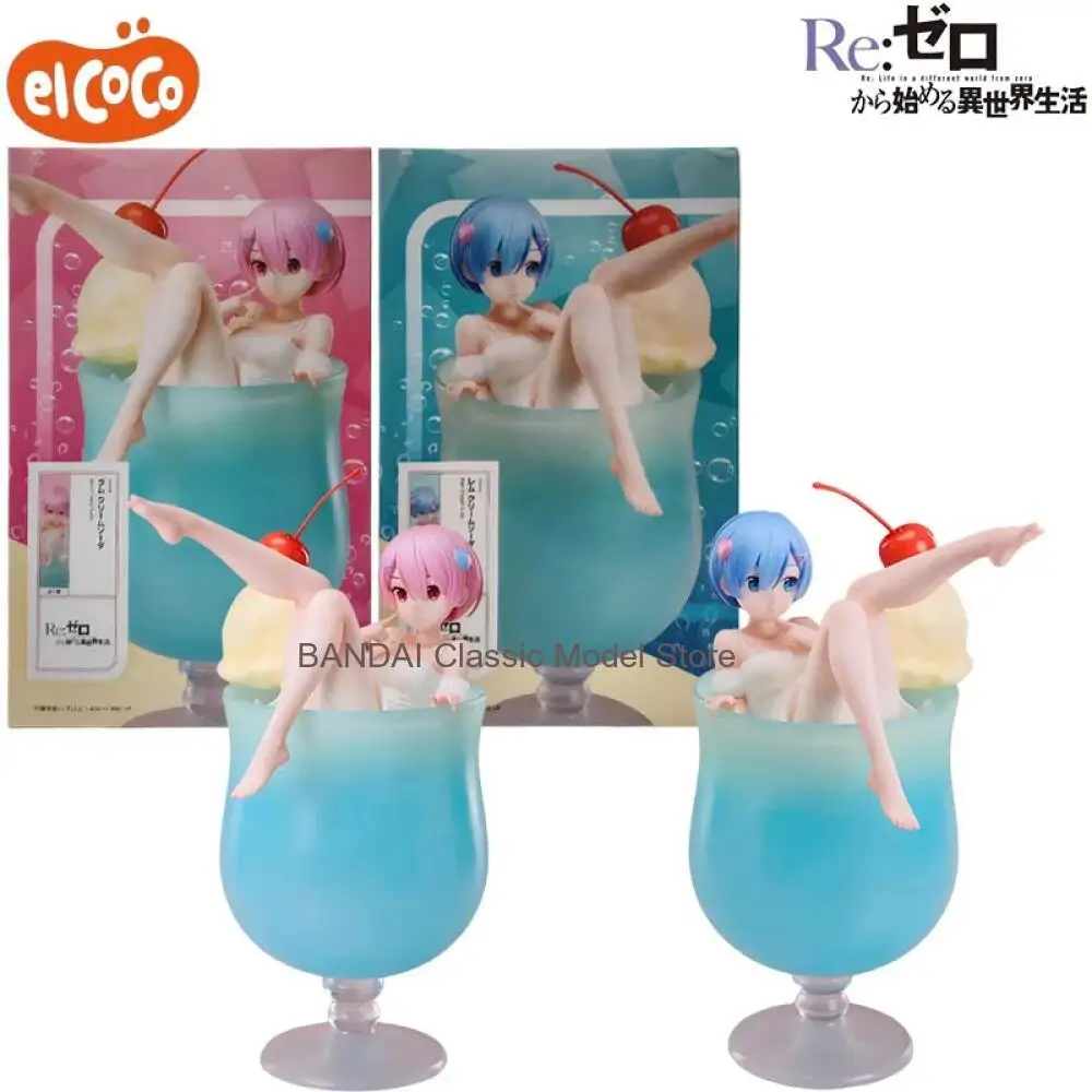 En stock ElCOCO Genuine Re:Life in A Different World From Zero Rem Ram Personnage d'anime pour collection de cadeaux, figurines d'action, modèle