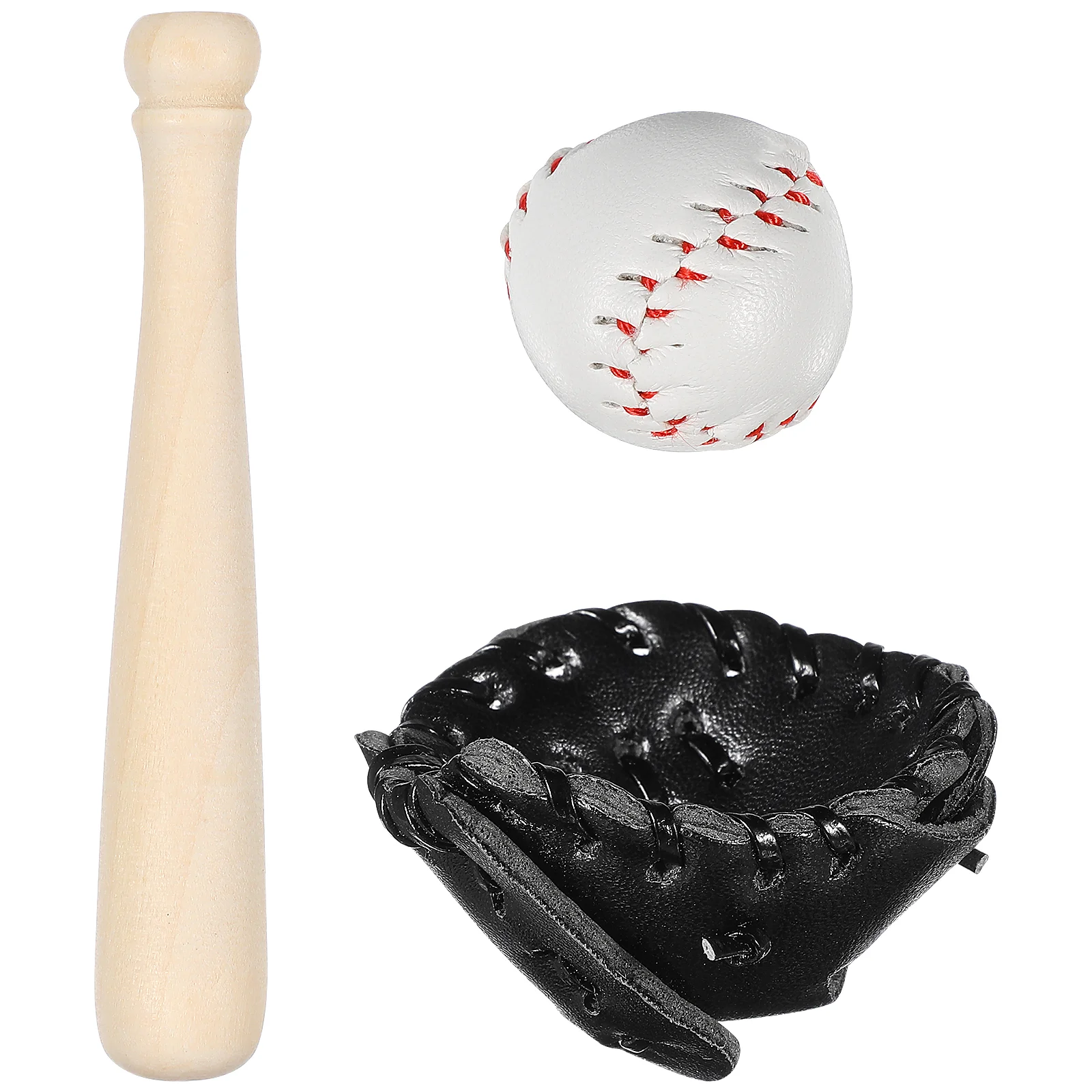 Baseball Modell Mini Haus Dekor Miniatur Puppen Sport Bälle Handschuh Mädchen Spielzeug Fledermaus Pretend