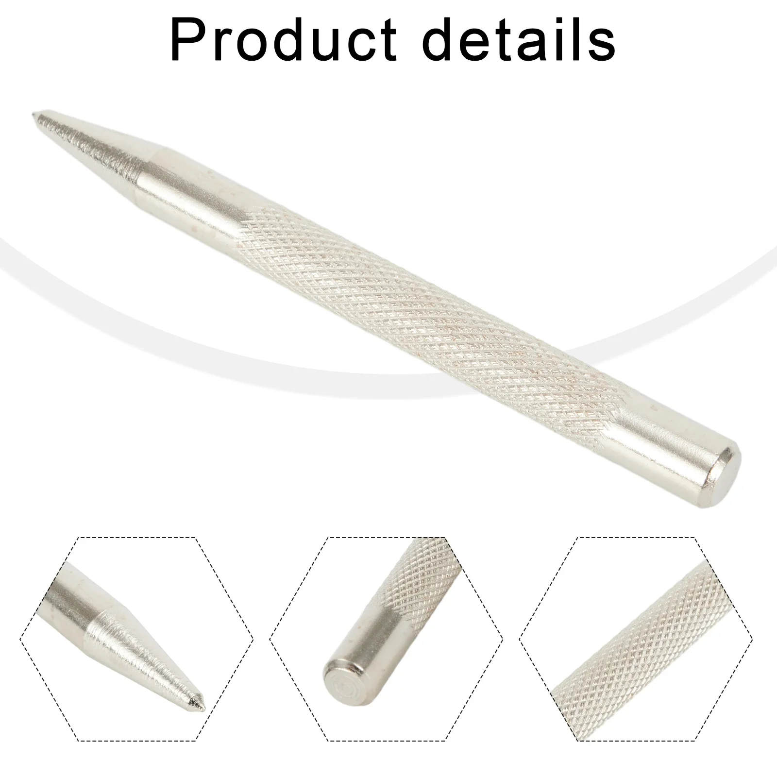 3.7 Inch Knurled Centre Punch Spot Dot Center Center Punches 94mm Carbon Steel Drilling Sliver Practical Hot Sale