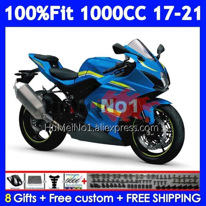 Injection For SUZUKI GSXR1000 GSXR 1000 Blue yellow L7 122No.186 K17 GSXR-1000 17 18 19 20 21 2017 2018 2019 2020 2021 Fairings