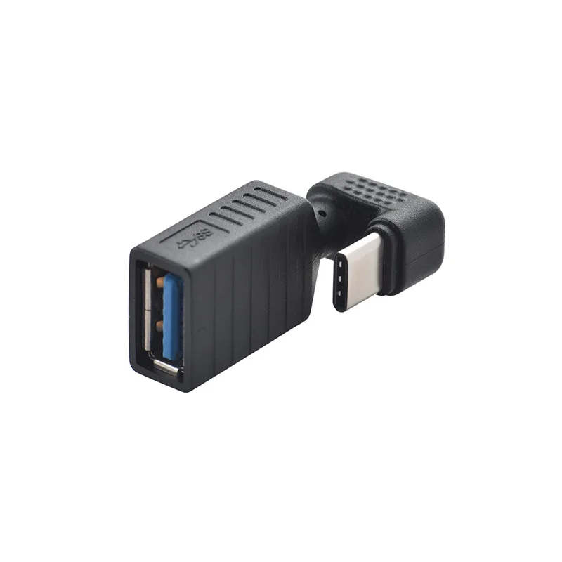 USB 3.0 인터페이스 컨버터 어댑터, 스마트폰 테이블 커넥터용, C타입 OTG 어댑터, 180 도 상하 각도