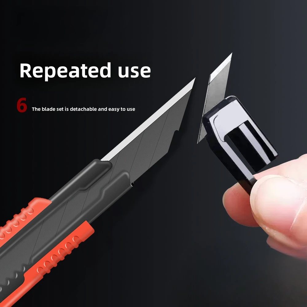 1Pcs 9mm Utility Knife Pocket Knife Box Cutter Retractable Blade for Office Home School Stationery Supplies Paper Craft Knives