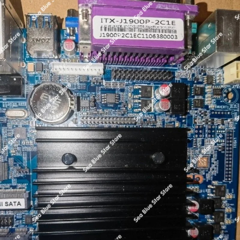 J1900 Cashier Industrial Control Machine Main Board ITX-J1900-2C1E Single EDP LPT Interface, Second-hand Disassembly Main Board