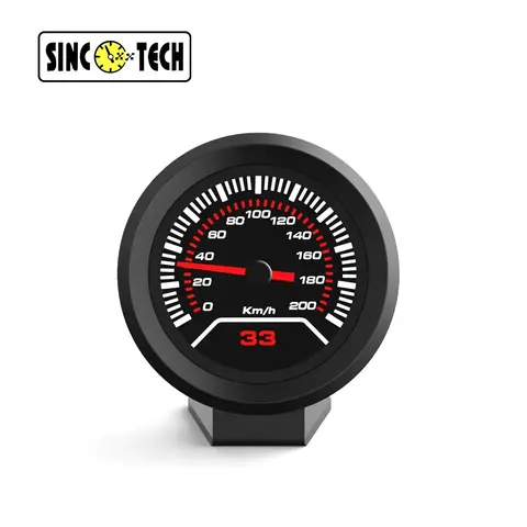 SincoTech Universal Digital Touching 6in1 Instrument Cluster GPS Speedometer Race Lap Timer Course Pitch/Roll Display(DO912-GPS)