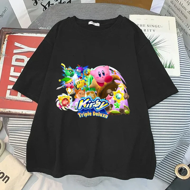 

Модные футболки Kirbys для женщин, летняя одежда для взрослых, футболка с графическим принтом в стиле аниме, мужская футболка с короткими рукавами для отдыха на открытом воздухе, подарки для вечеринок