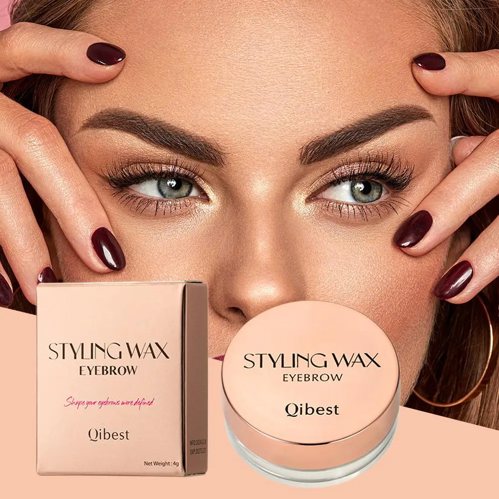 Sapone gel trasparente a forma di sopracciglio Gel per sopracciglia 3D Sopracciglio impermeabile con trucco a lunga durata Fissatore per sopracciglia Pennello per lo styling Cera P1Y9