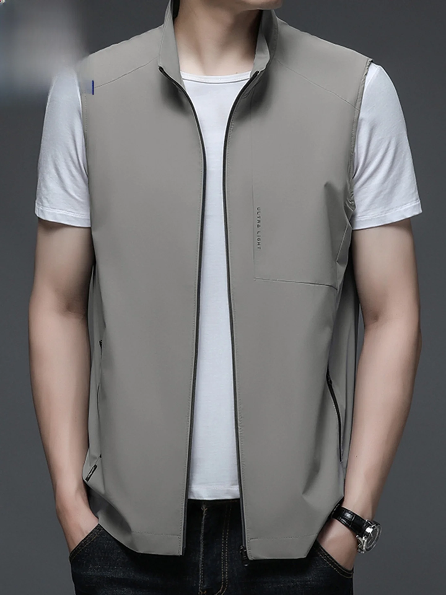 

TUCANO Весна-Лето Новинка: Мужской тонкий жилет из высококачественного ледяного шелка. Повседневный спортивный жилет в городском стиле для бизнеса и отдыха.