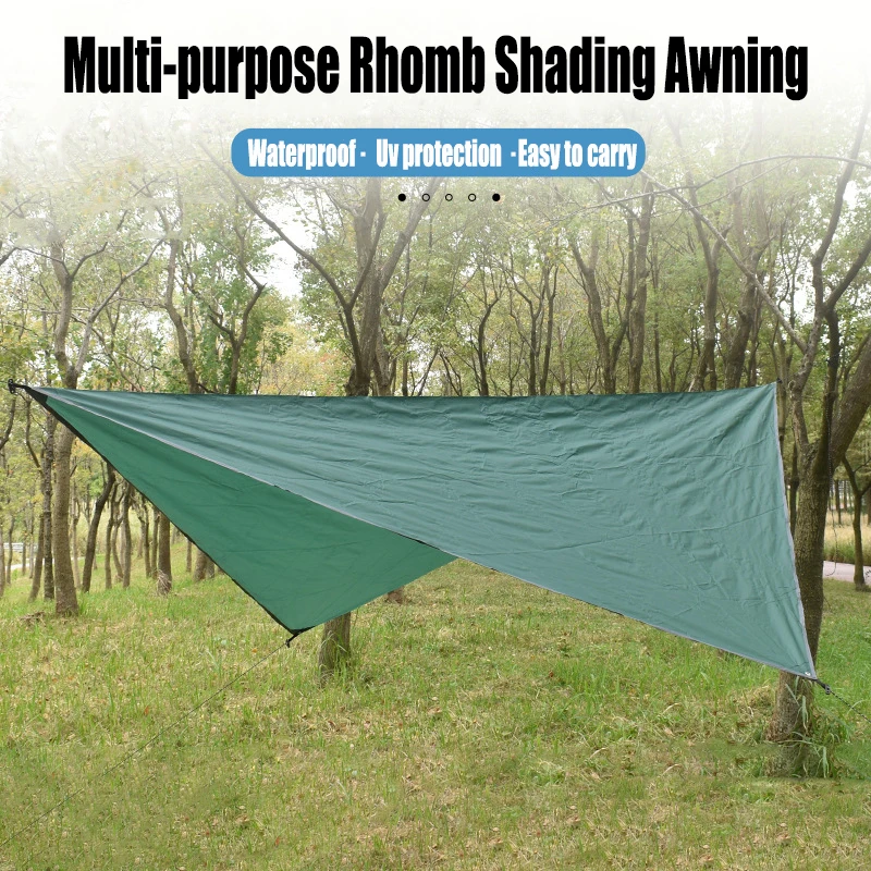 Rhomb Awning Waterproof Tarp Tent Shade Ultralight Garden Canopy Sunshade Outdoor Camping Hammock Tourist Beach Sun Shelter