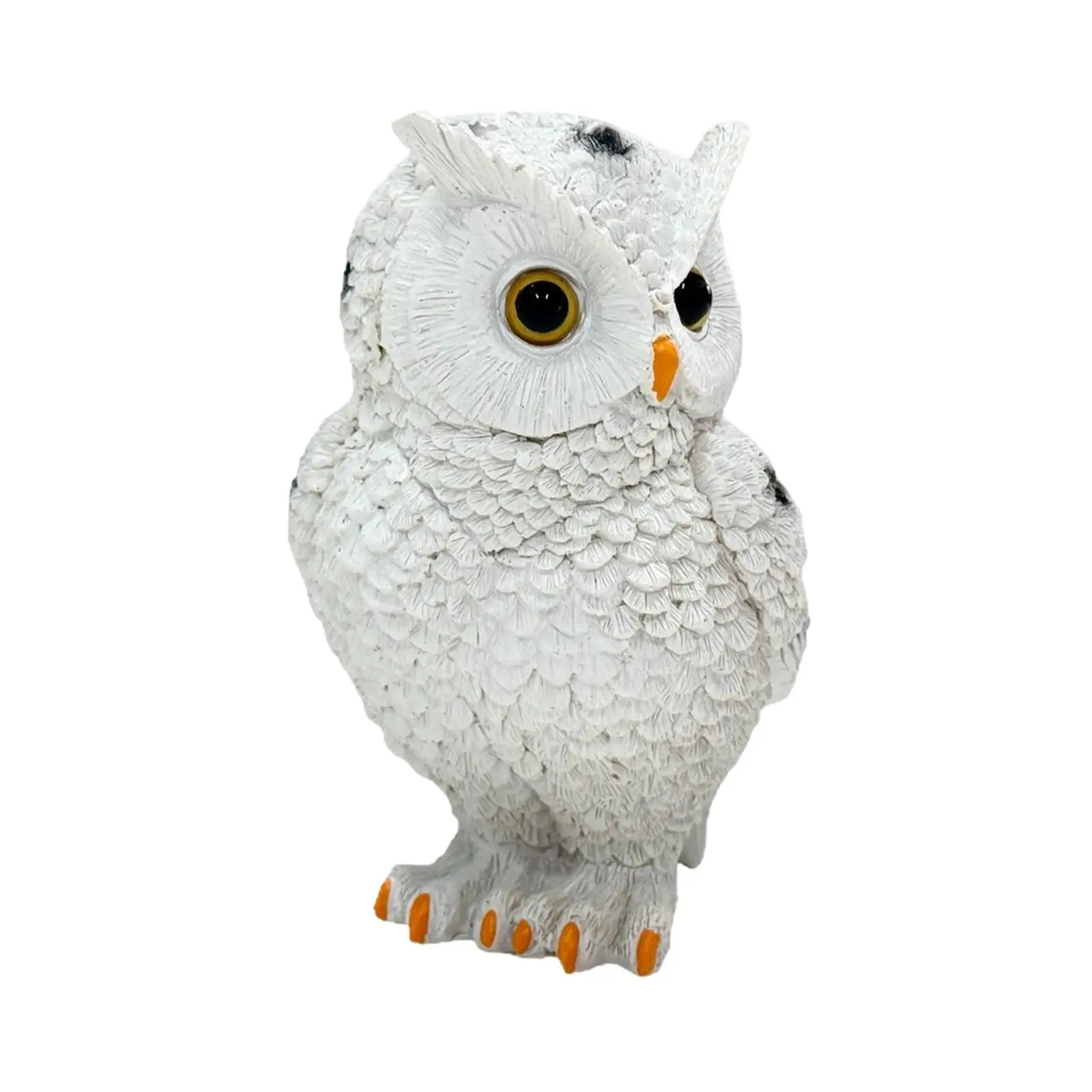Realistic Owl Figurine Sculpture Resin Statue Decorative Birds Collection for Home Office Shelf Decor