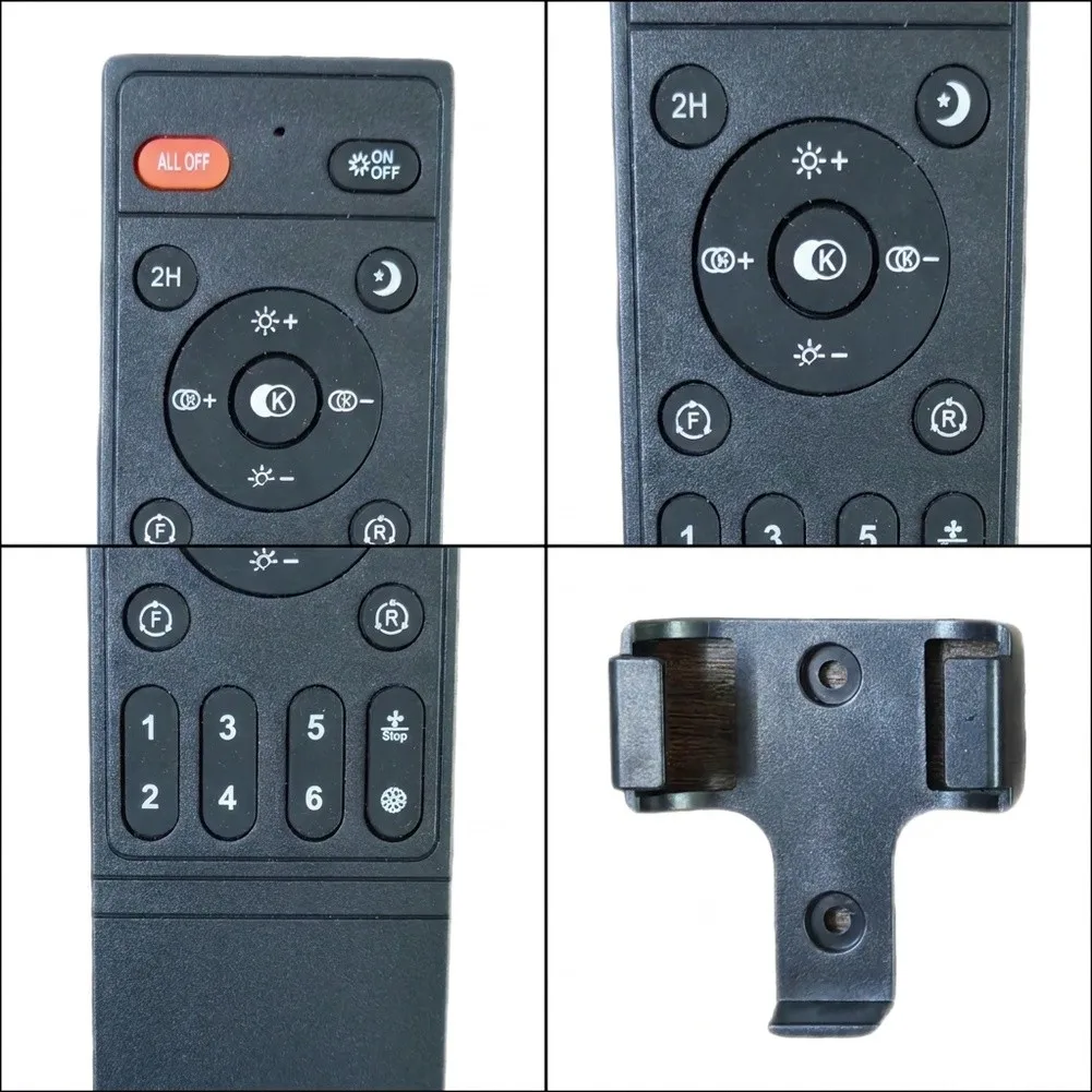 B’lack Ceiling Fan L'ight Remote Control With Stepless Dimming And 6 Speeds Adjustment Infrared Wireless Controller For Home For