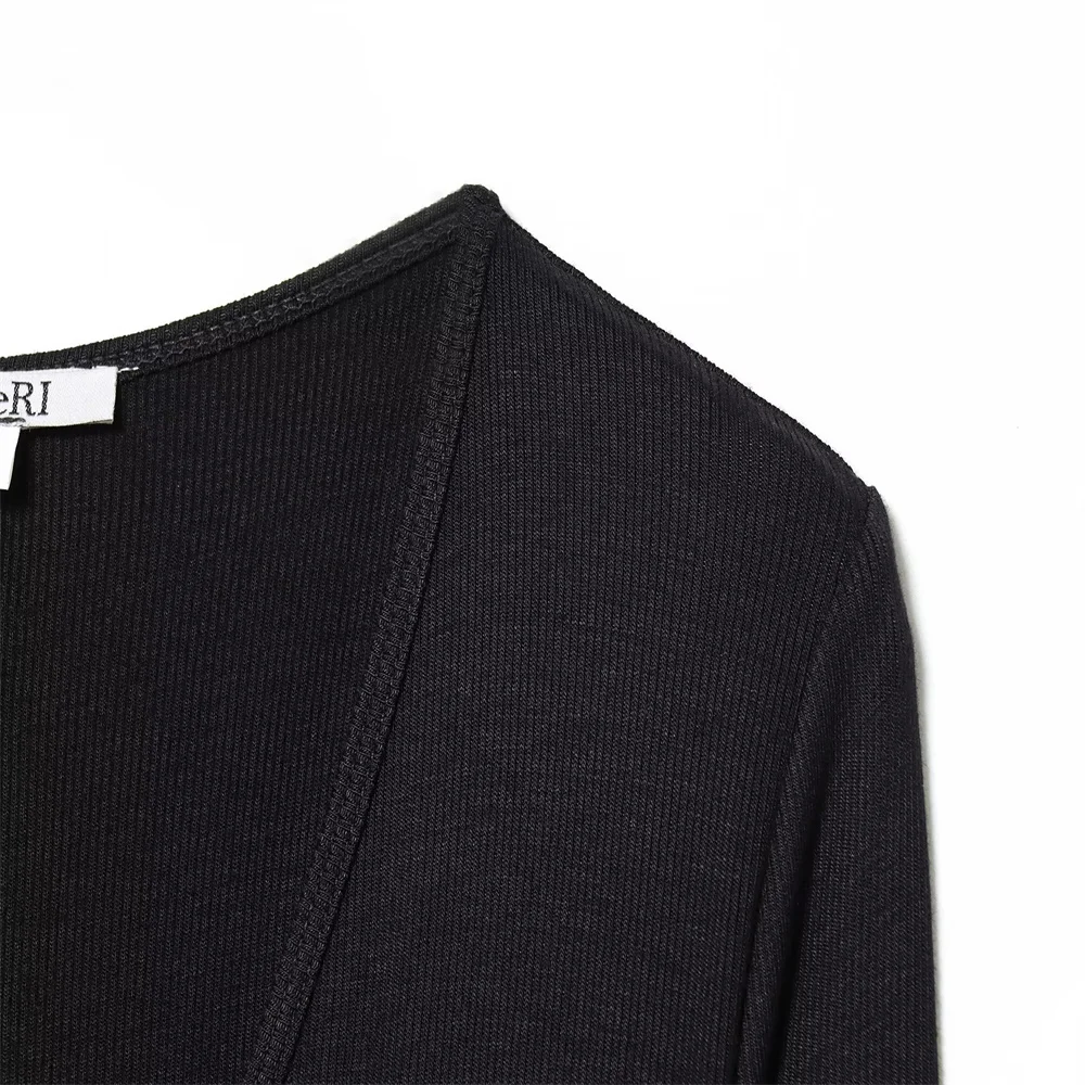 겨울 신상 여성 패션 심플 브이넥 롱 드레스