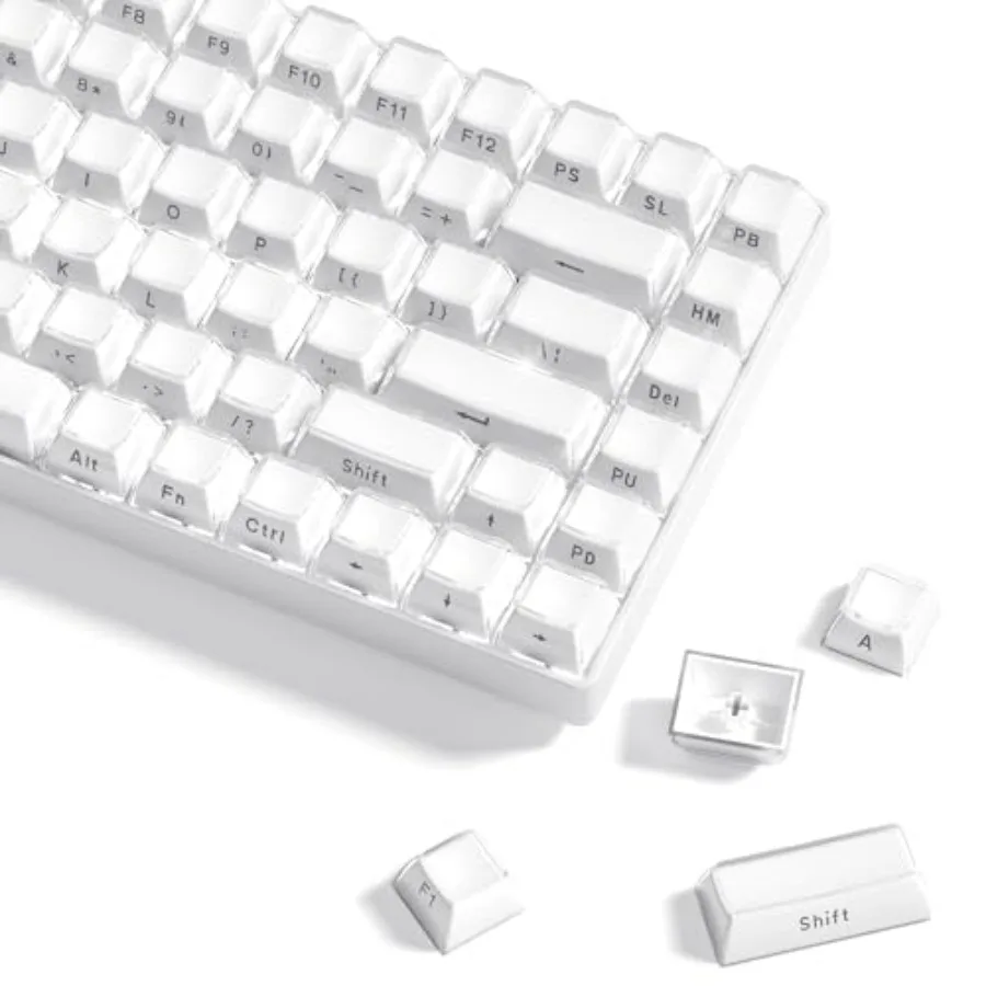 

Keycaps - Lusterfly Jelly Keycaps 60 65 75 100 Percent, Side Printed Elegant Crystal Key caps, Custom 113 Keys OEM Profile for