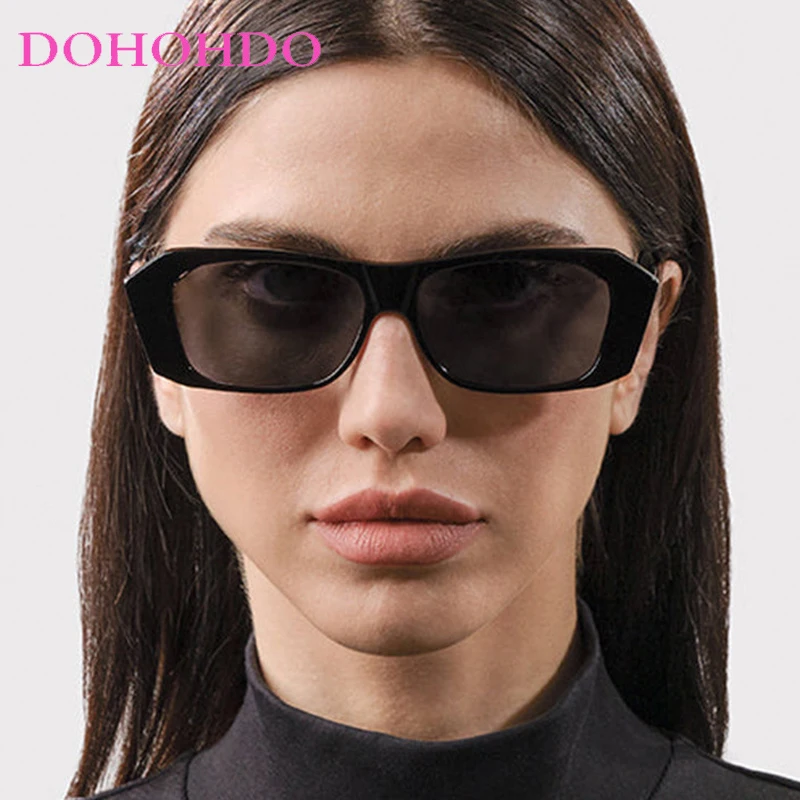 

Fashion Rectangle Sunglasses Woman Brand Designer Personality Irregular Leg Vintage Sun Glasses Female Small Retro Oculos De Sol