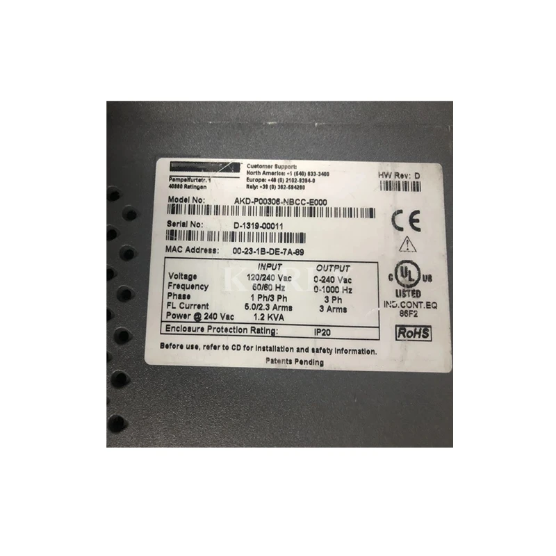 Сервопривод AKD-P00306-NBCC-E000 Точечный