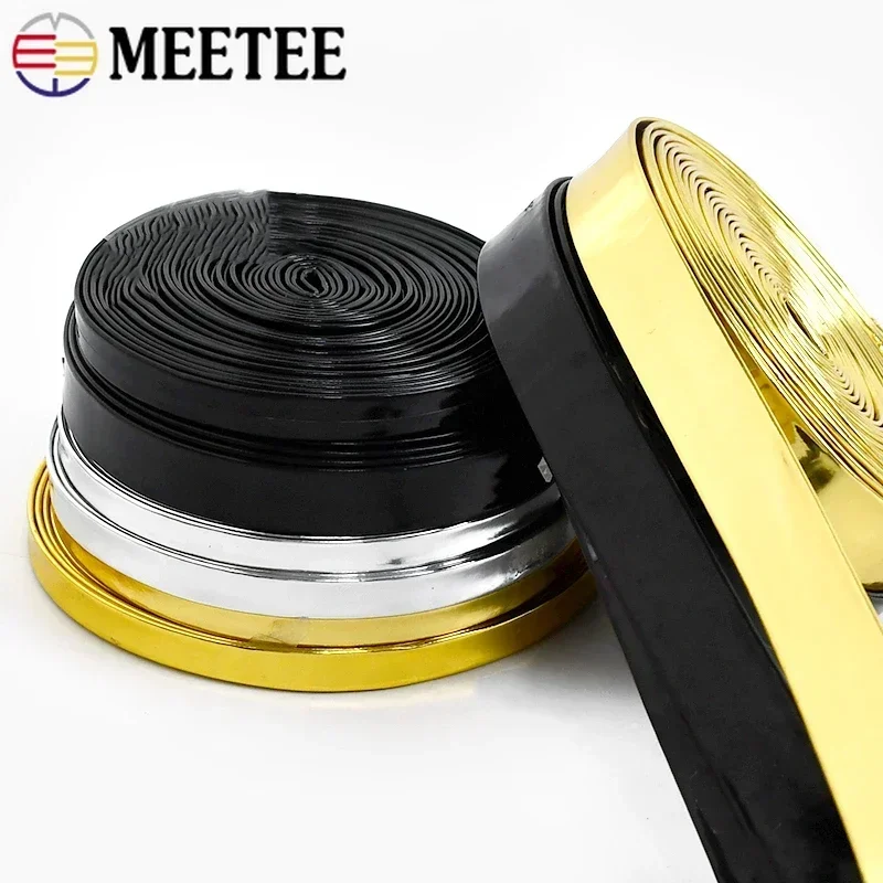 5M 5/8/10/15/20mm PU Hemming Ribbon Mirror Leather Cord Bag Edge Strap Decoration Webbing Rope Clothes Trims Akcesoria do szycia