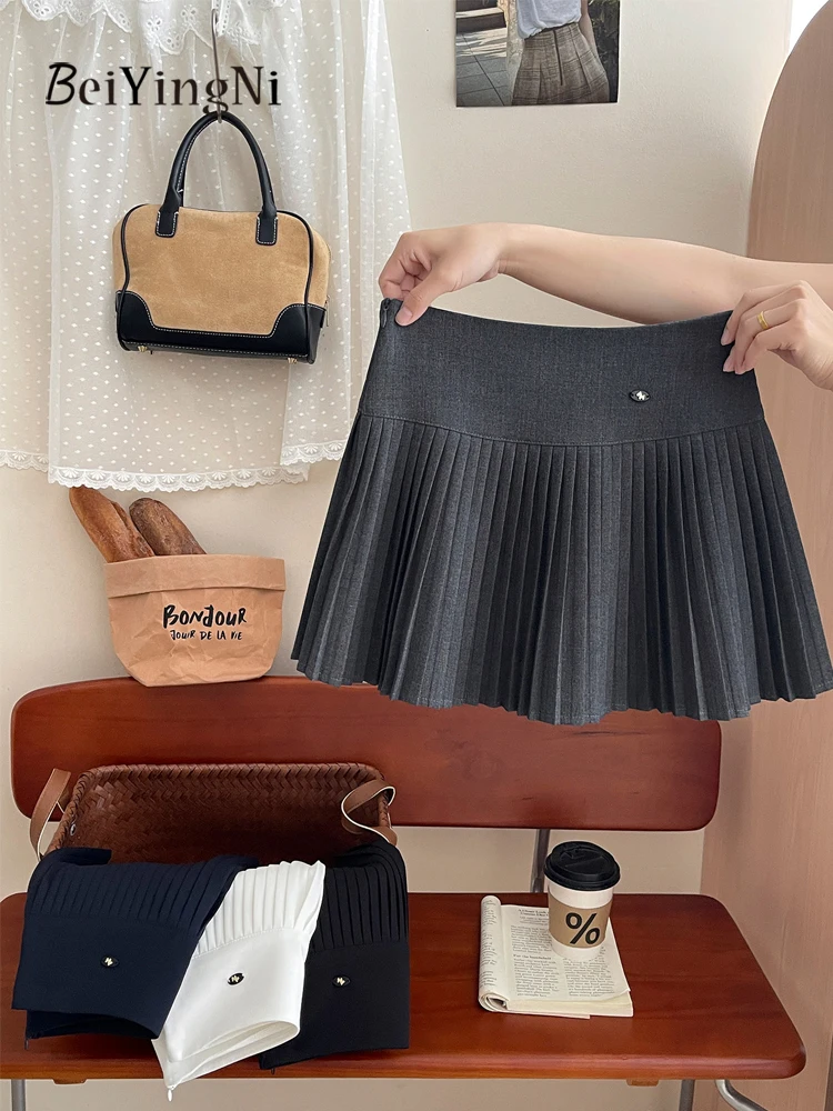 

Сексуальные короткие юбки Beiyingni в стиле Y2K для женщин, корейские плиссированные мини-юбки с высокой талией, клубная одежда, повседневные облегающие юбки для девушек, Faldas