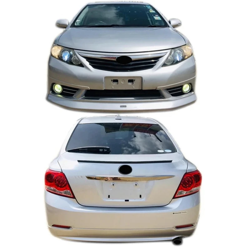 ABS‑Plastic Unpainted Exterior Restyling Styling Kit, Complete With Front Spoiler, Rear Spoiler and Side Skirt Components, Sedan