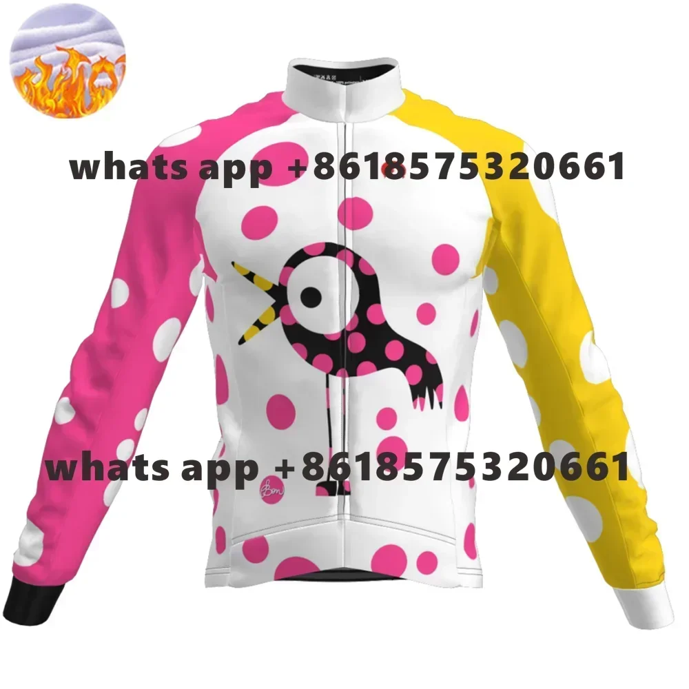 Slopline New Men's Jackets Road Bike Fleece Flannel Winter Cycling Jacket Chaqueta Ciclismo Hombre Outdoor Team Cycling Clothes