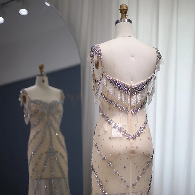 Sharon Nói Kendall Jenner Dài Nude Nàng Tiên Cá Quần Sịp Đùi Thông Hơi Cao Cấp Pha Lê Đầm Đen Nữ Tốt Nghiệp Đảng Bầu SS358