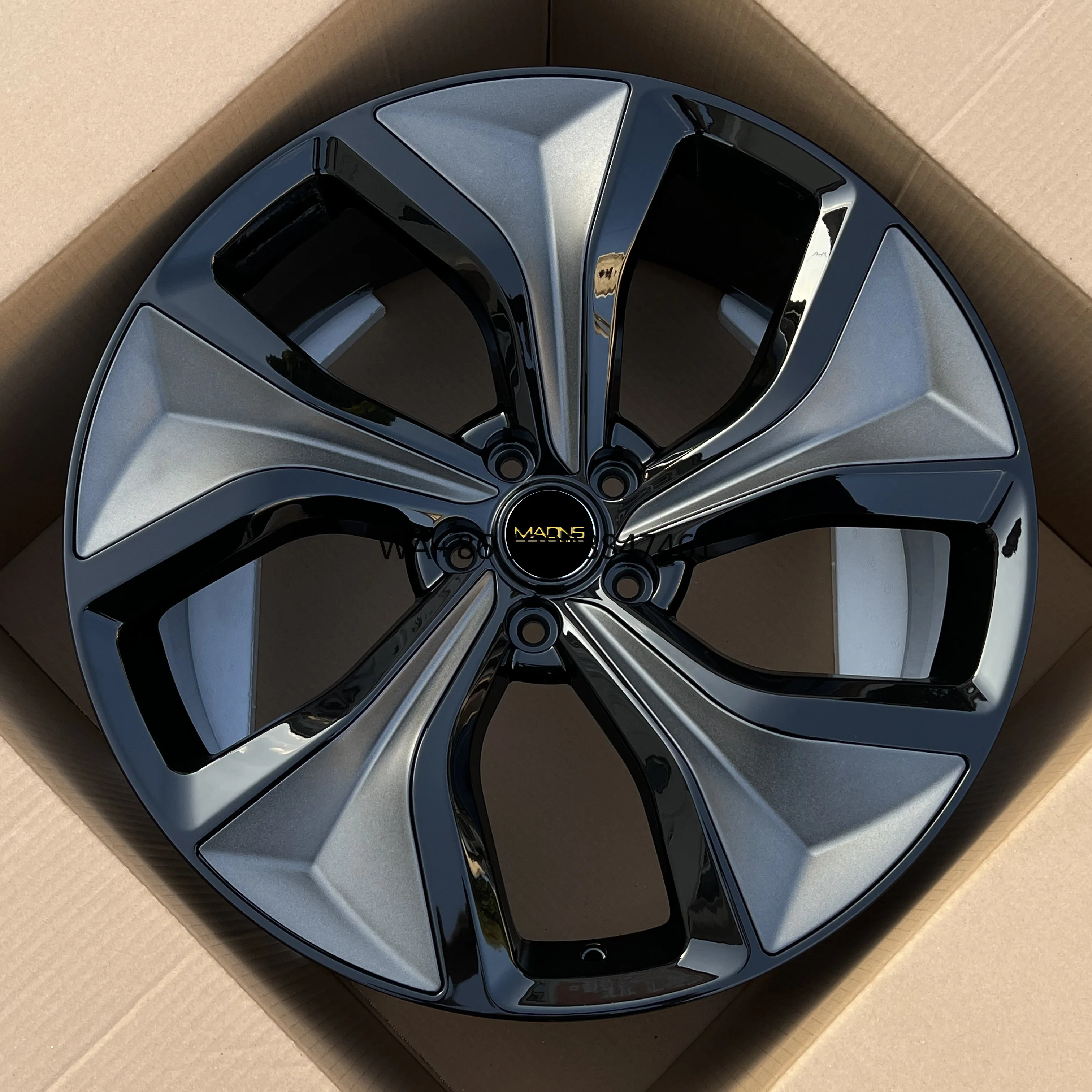 

REP 5931F 22/23 Inch 5 Spokes Satin Black 5-120 with 72.6 Durable Low MOQ Custom Alloy Wheel Ready to Ship for New Range Rover
