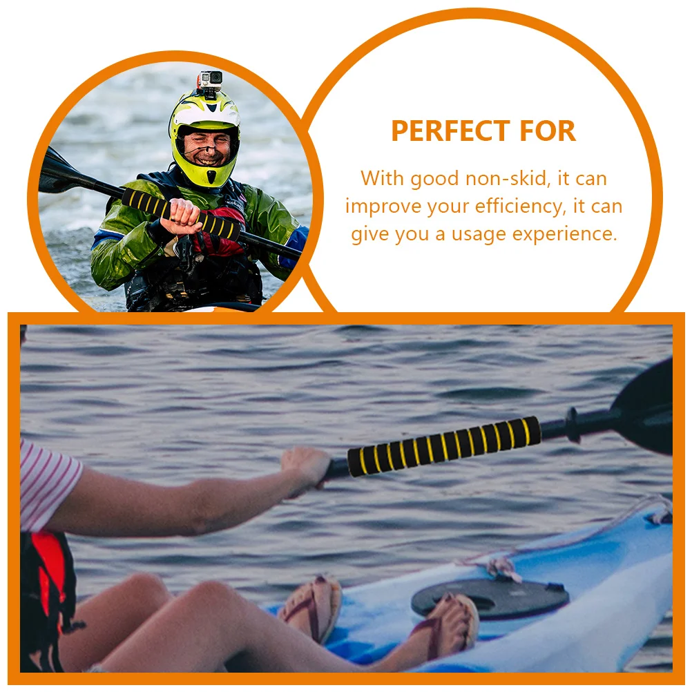 

Protective Oars Non-Slip Cover Paddle Grips Sports Yellow Kayak Accessories Holder Miss