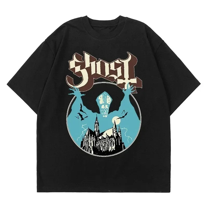 Maternity Ghost Band T-shirt Women Oversize Cool London Singer Fans Essentials Summer Short Sleeve Print Rock Plain Black Tees