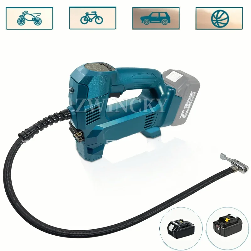 High Pressure Cordless Inflatable Pump With Digital Display Portable Car Electric Air Pump For Makita 18V Battery Pneumatic Tool