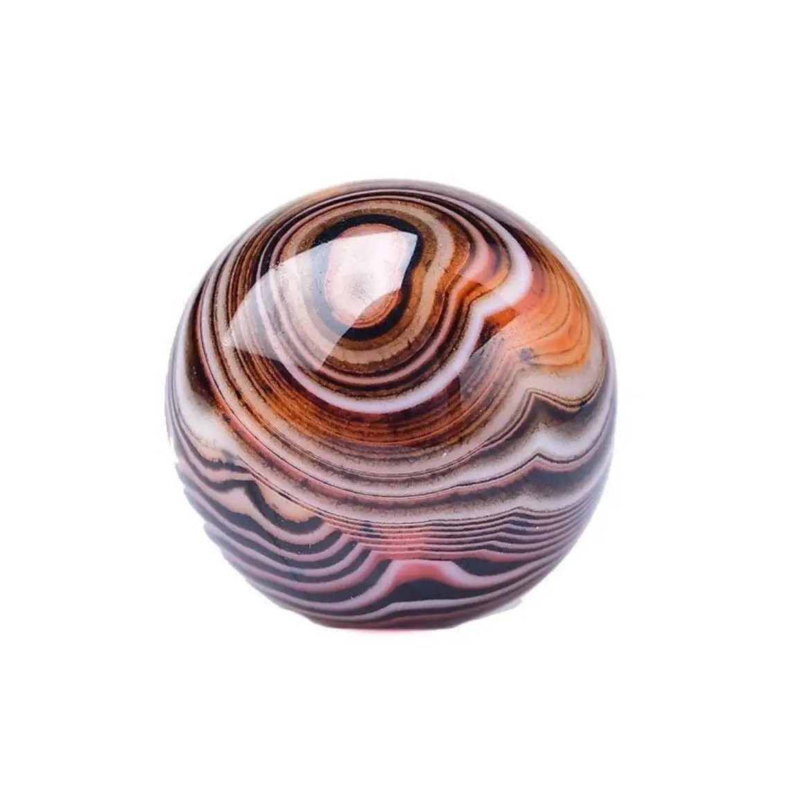 Bola de esfera de cristal de cuarzo, ágata de encaje Natural de 30mm, joyería de piedras preciosas curativas para curación energética de chakras