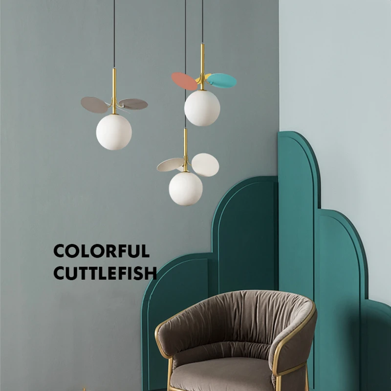 

YEBMLP Nordic Colorful Leaf Chandelier Indoor Decor Creative Branch Pendant Lamp Bedside Light Dining Room Cafe Hanging Lights