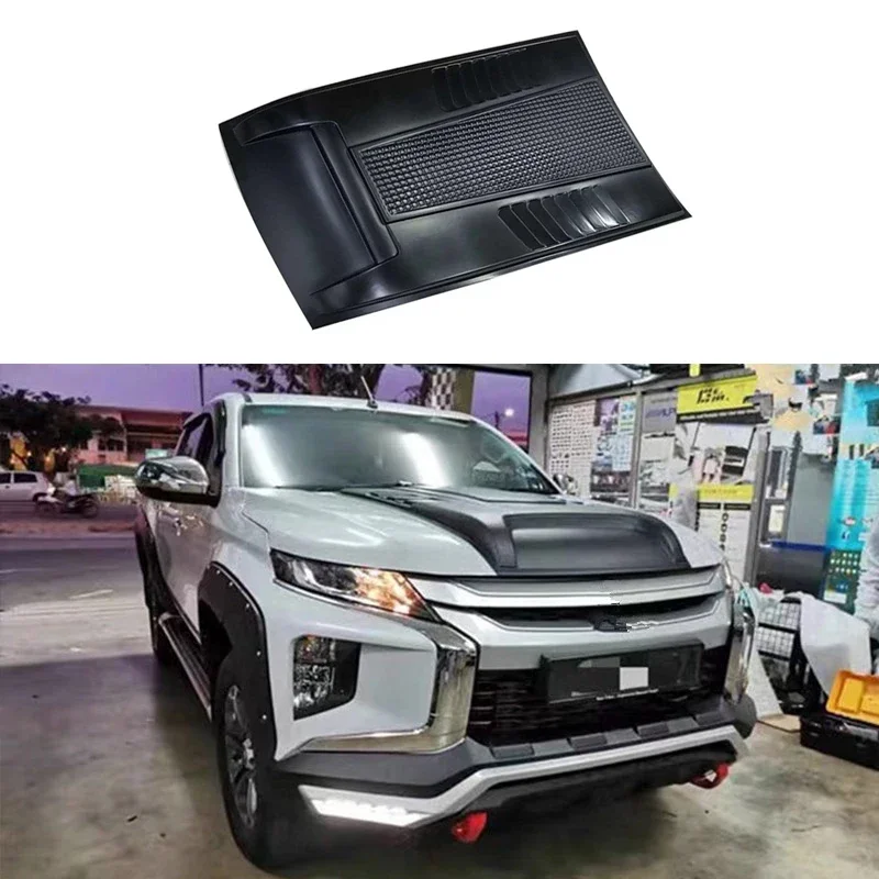 Car 4x4 Off-road Truck Accessories ABS Bonnet Scoop Hood Cover For Mitsubishi Triton L200 2019 2020 2021