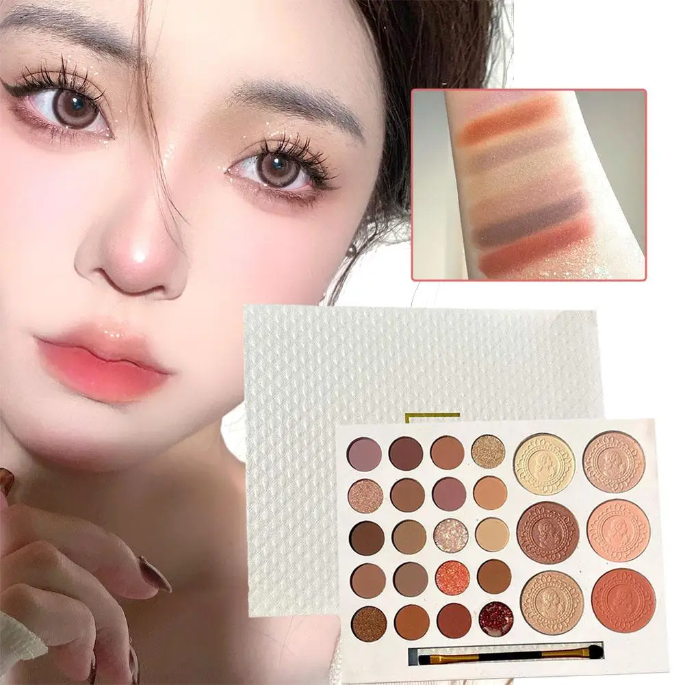 26 colori Eyeshadow Palette Perlato Opaco Terra Colore Evidenziare Trucco Blush Ombretto Ombretto Tavolozza Lunga Occhi Portatile Lasti A9K5